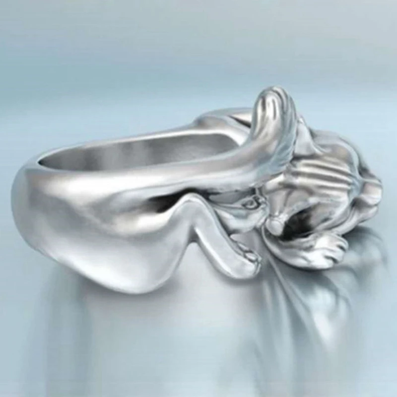 Винтажное кольцо на палец в стиле унисекс со спящими кошками ювелирное изделие