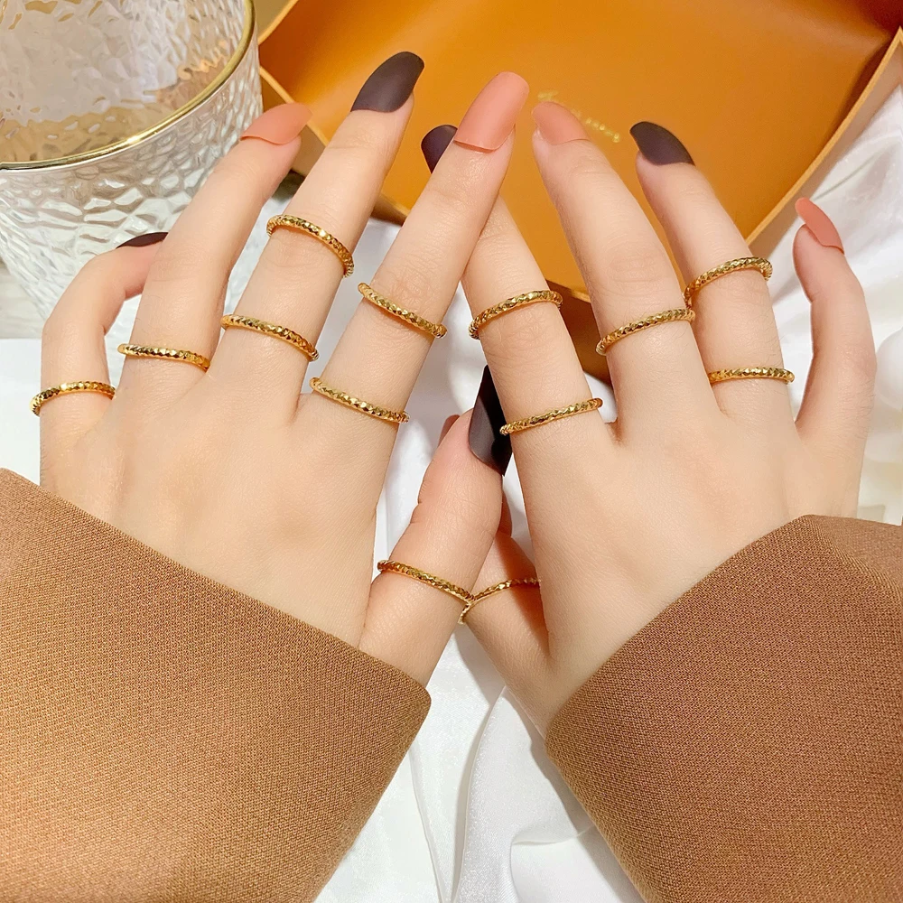 2021 мода новый мужской простой песка с аппликацией в виде Золотой звезды кольцо