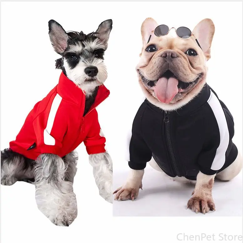 

High Quality Fashion Dag Clothes for Small Medium Dag Cool Sport Hoodie Puppy Coat Schnauzer French Bulldog Warm Jacket New Year