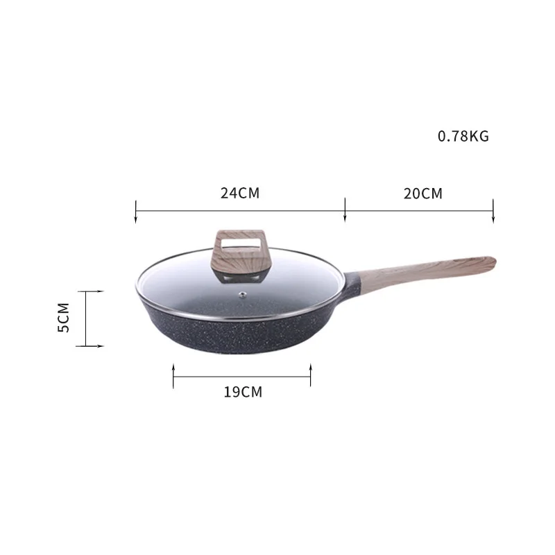 Сковорода с антипригарным покрытием сковорода для стейка бытовая яиц блинов