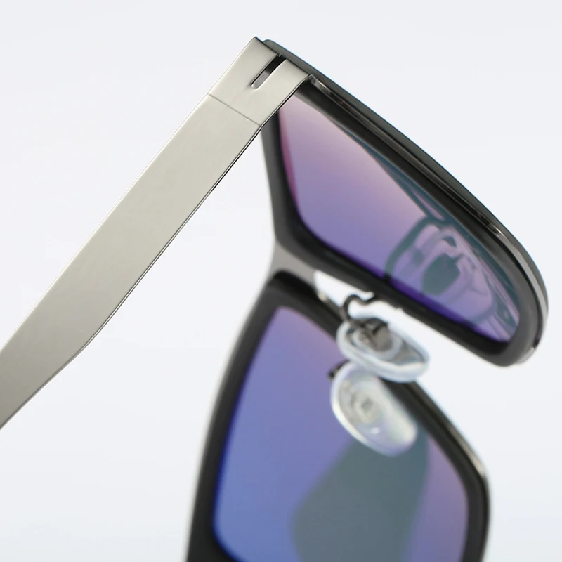 Модные солнцезащитные очки мужские винтажные поляризационные с металлической