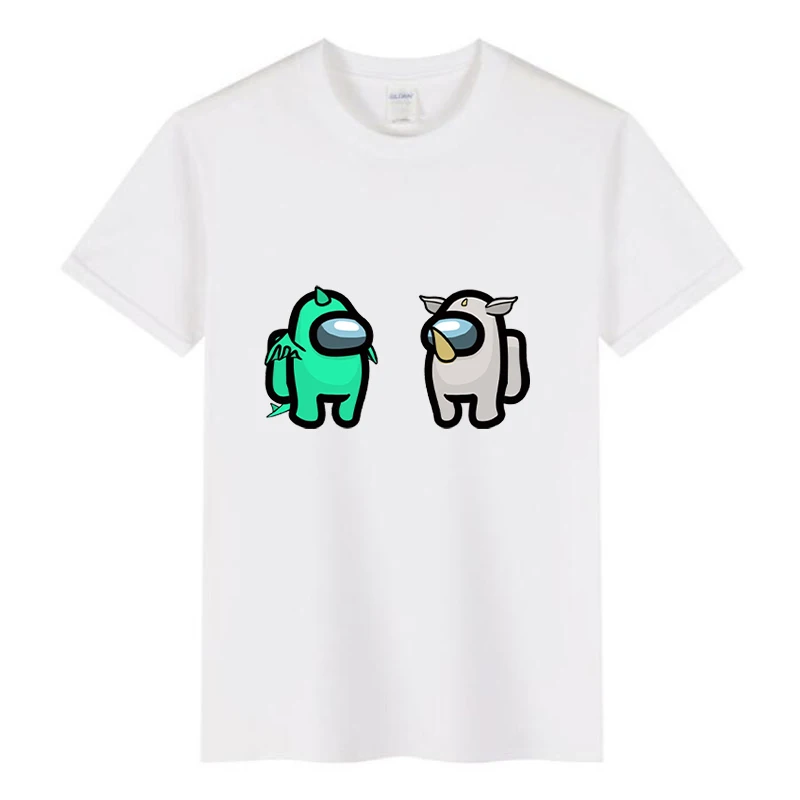 

4-16T New Children Short Sleeve Tops Funny Game Among Us Boys Girls T-Shirt Impostor Graphic Kid Tops Summer Tee Cartoon Shirts
