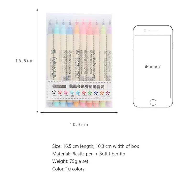 2 комплекта = 20 шт. мягкие волокнистый наконечник для рисования кисть ручки