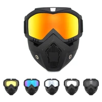 men women ski snowboard mask snowmobile skiing goggles windproof motocross protective glasses safety goggles with mouth filter