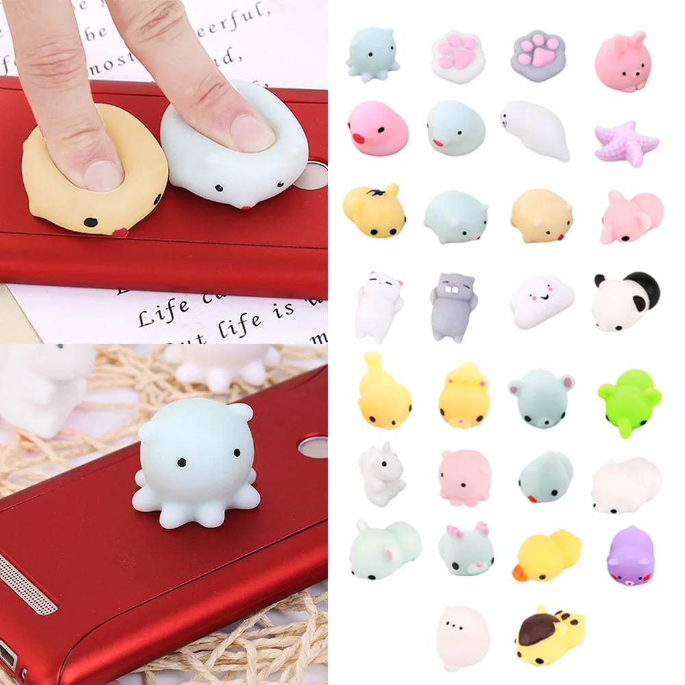 30 шт. милые мягкие влажные салфетки Mochi сжимаемые игрушки в виде животных и кошек
