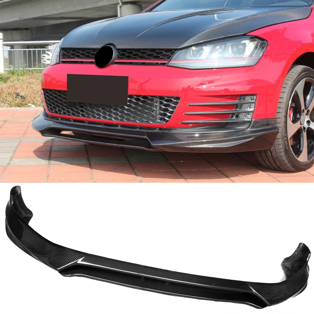 Спойлер для переднего бампера из углеродного волокна Volkswagen VW Golf 7 VII MK7 GTI 2014 2017