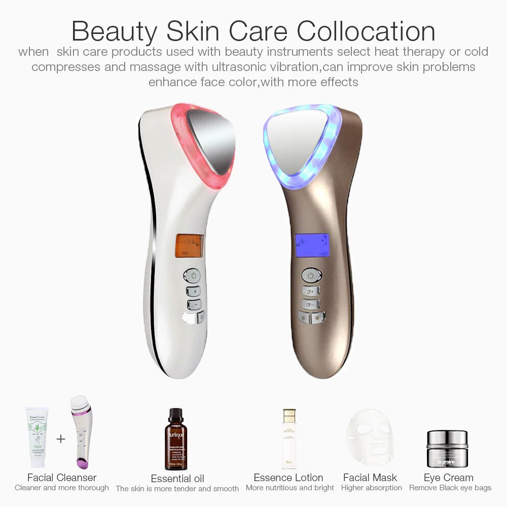 Ультразвуковой Криотерапия лифтинг лица горячий и холодный молот Электрический