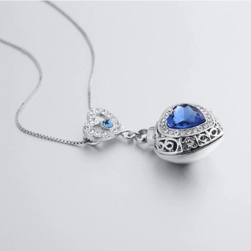 Америксун ожерелье для праха Мемориал кремации ювелирные изделия Голубое сердце