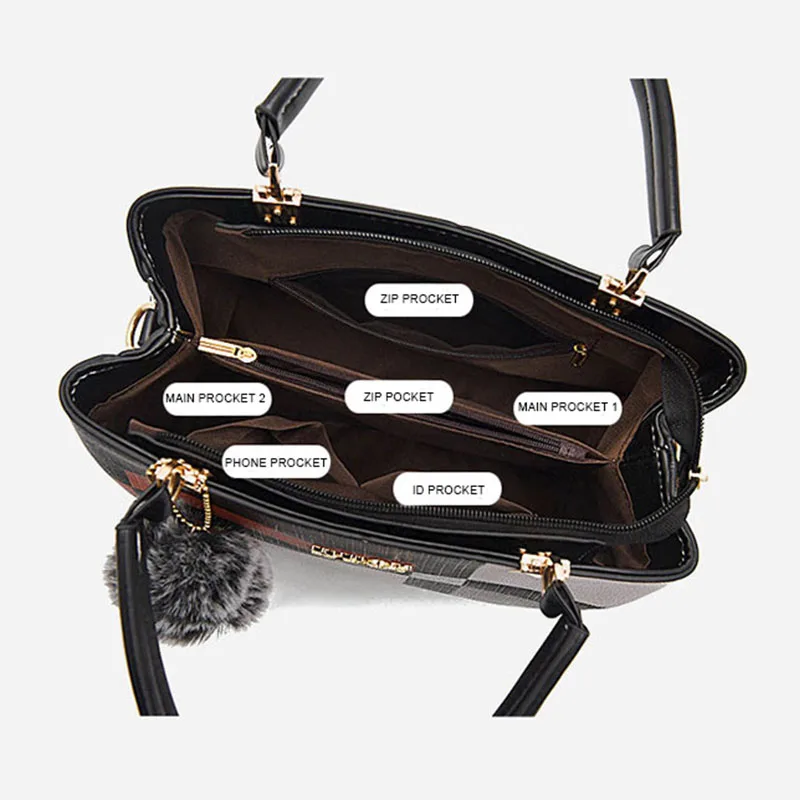 Модные новые женские кожаные сумочки с геометрическими вставками женская сумка