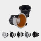 Встраиваемые с антибликовым покрытием COB светодиодный светильники 7 Вт9 Вт12 Вт15 Вт светодиодный точечные потолочные светильники AC85  265V фоновые светильники Освещение в помещении