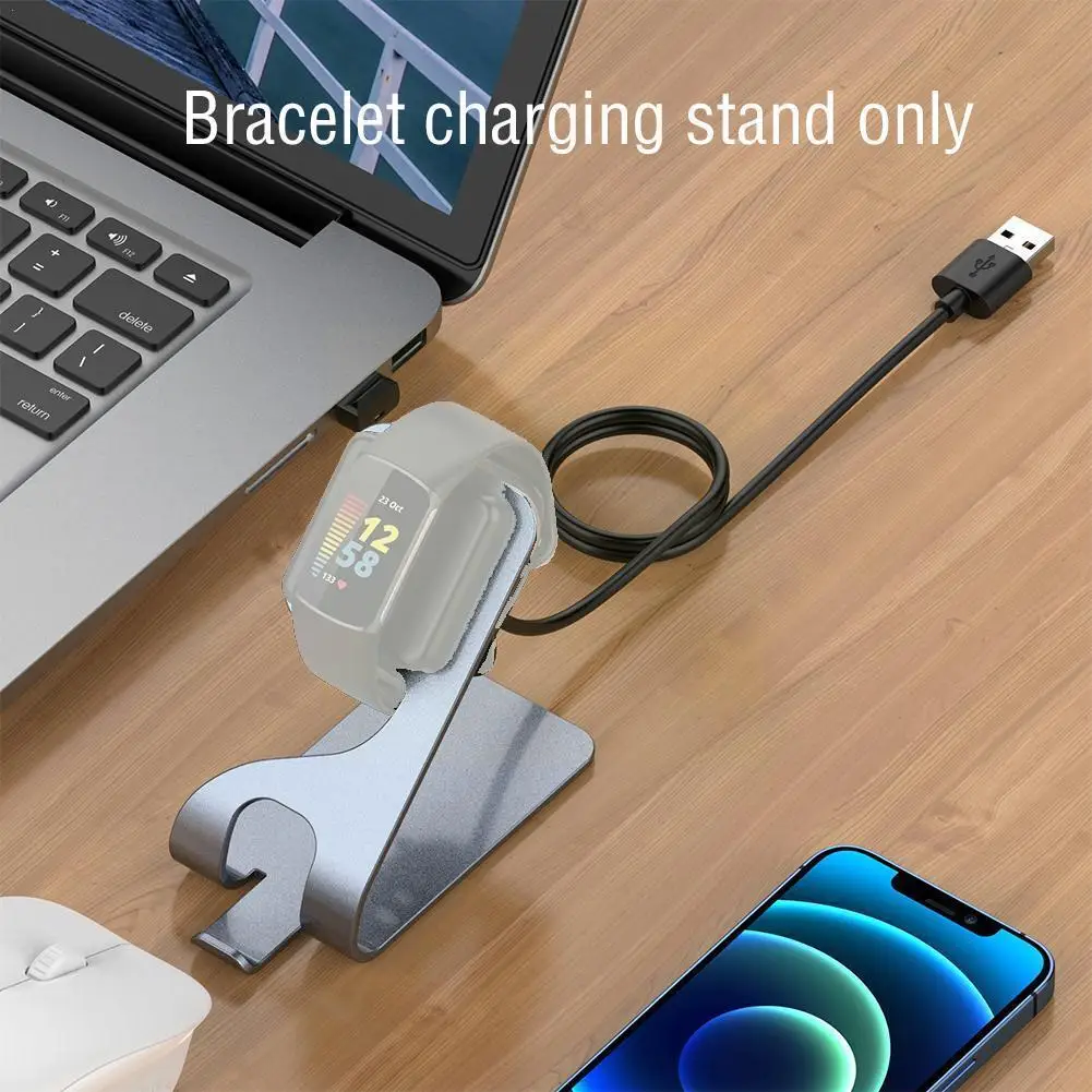 

Подходит для браслета Fitbit для зарядного кабеля 5, металлический кронштейн, Подставка для зарядки, аксессуары для зарядки F7u0