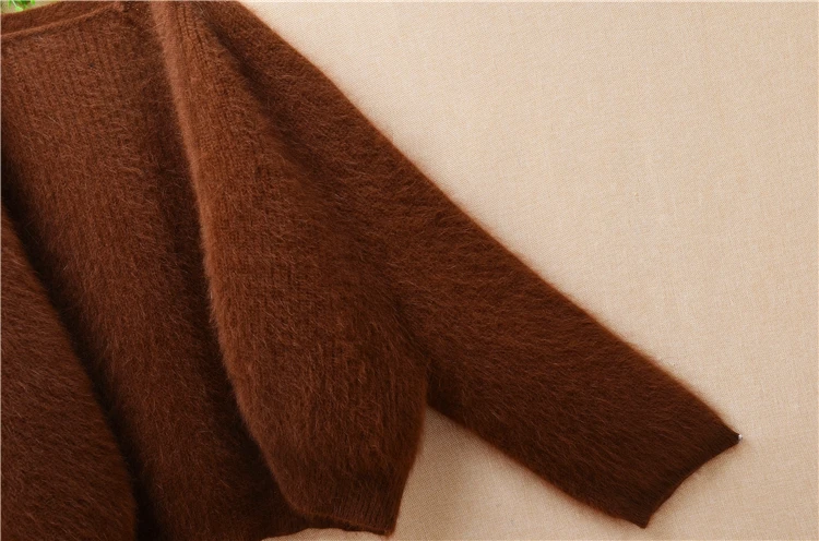 Женская осенне-зимняя Толстая теплая норковая кашемировая трикотажная одежда с