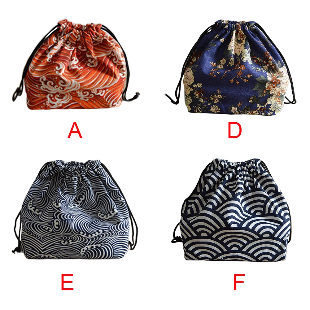 Студенческая переносная коробка для пикника в японском стиле из хлопка и льна