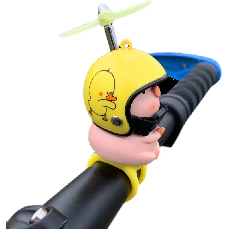 

Bicycle Helmets Bamboo Dragonfly Yellow Duck Car Furnishing Articles Storage Battery Electric Motorcycle Accessories