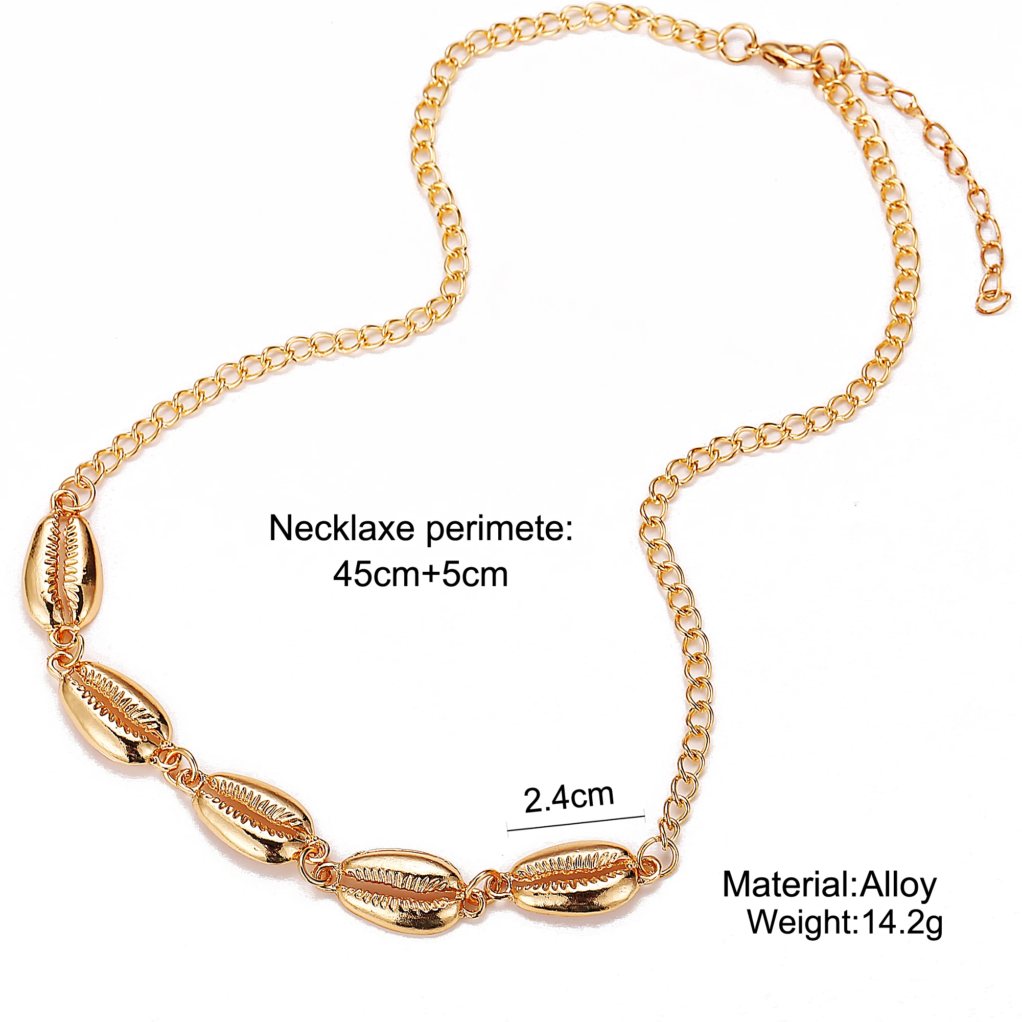 Ожерелье-чокер в богемном стиле форме животных ожерелье виде раковины морской