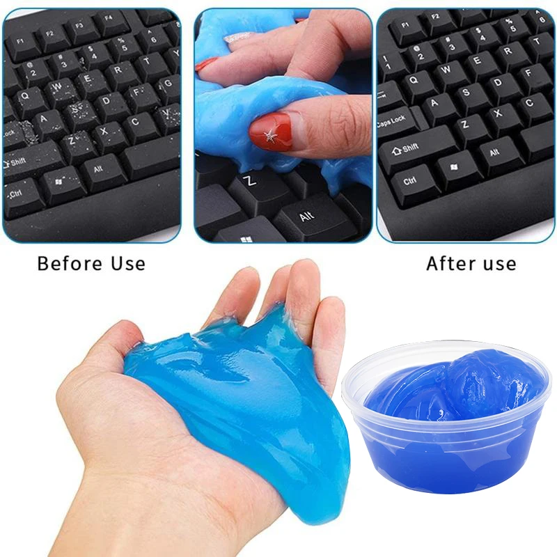 60ML Super Dust Clean Clay Dust Keyboard Slime Cleaner Toys Cleaning machine Gel Car Gel Mud Putty Kit for Laptop Cleanser Glue images - 6