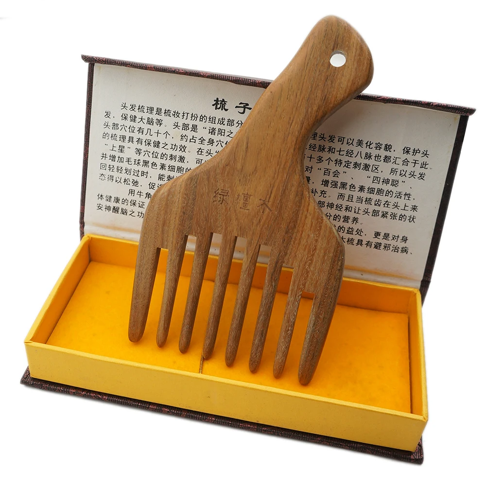 

Natural Sandalwood Health Massage Comb, Cide Cooth Cood Comb Cor Curls, Candal Cairpin Cair Comb, Insertion Comb