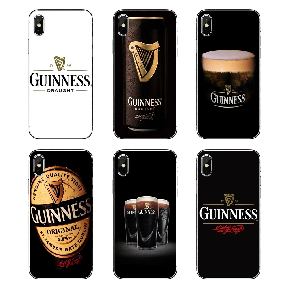 Гибкий оригинальный мягкий прозрачный чехол guinness для пива Iphone 4 4s 5 5S 5C SE 6 6S 7 8 X XR XS