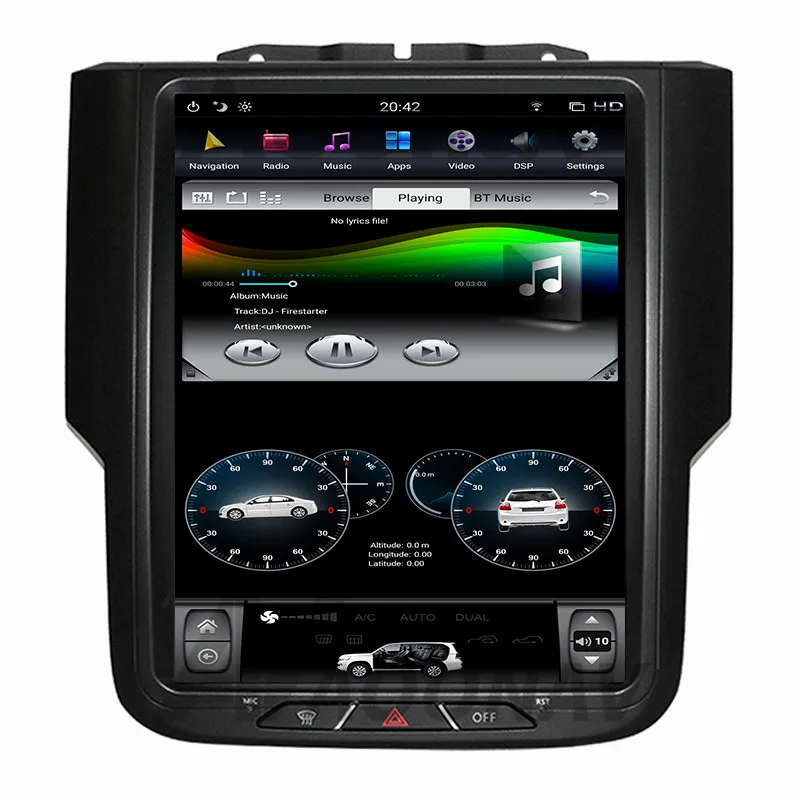 Android автомобильный GPS мультимедийный плеер для-Dodge RAM 1500 2014-2018 большой экран