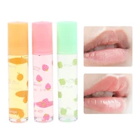 6 colors roll on fruit oil lip balm lip oil moisturizing mirror transparent lip oil long lasting hydrating lip gloss cosmetics