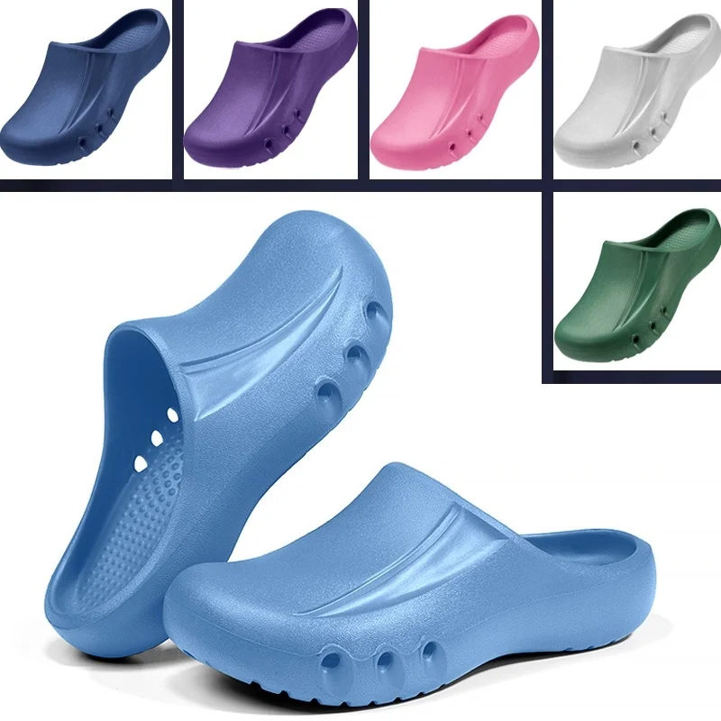 Медицинская обувь рабочая одежда Нескользящие сабо из ЭВА дышащие шлепанцы для