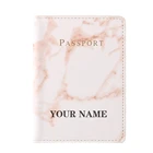 Выгравированное имя для женщин и мужчин, Обложка для паспорта, для путешествий, винтажный , мраморный, ID, держатель для кредитных карт, паспорта, индивидуальный, деловой, кожаный кошелек