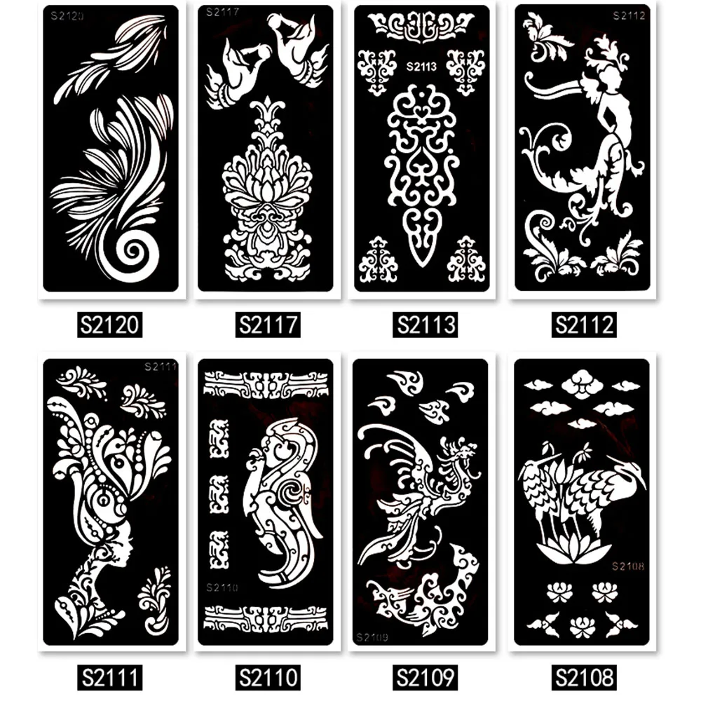 1 шт. популярные черные белые цветы татуировки наклейки временные для рисования