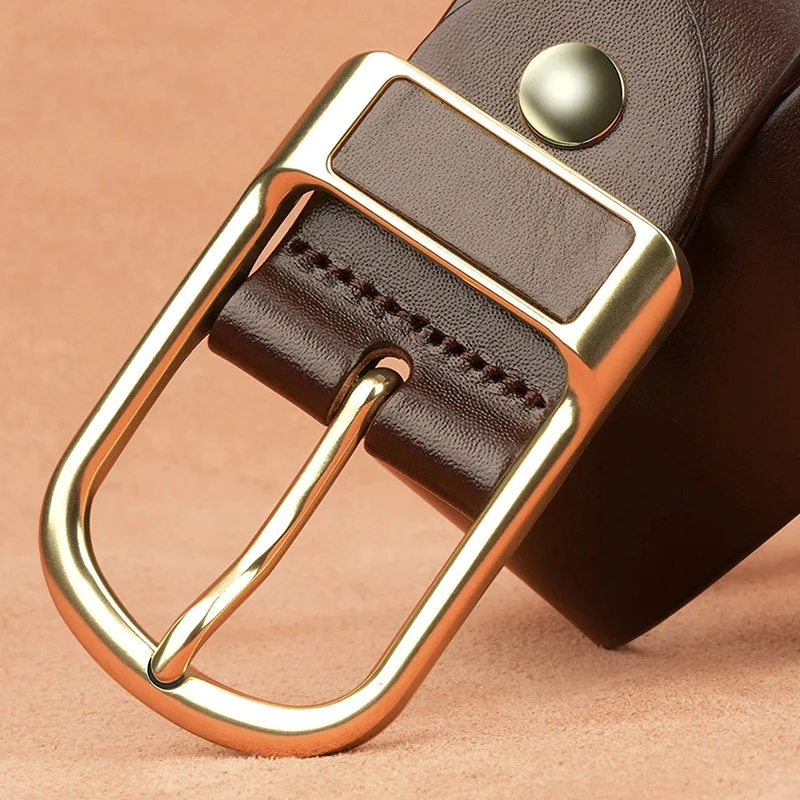 

New Fashion Classic Retro Pants Belt Men's Cowhide Pin Buckle Denim Designer Men's Belt Leather Luxury High Quality