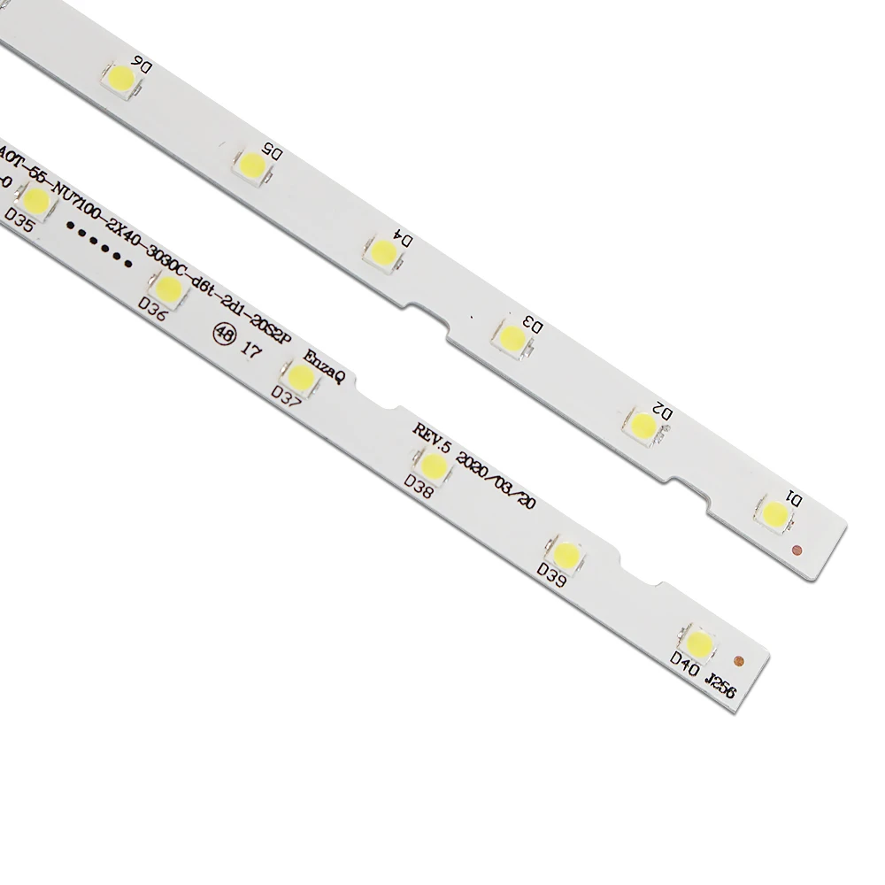 20pcsLED backlight strip 40 LED for Sam sung 55 &quotTV UN55NU7300F UE55NU7105 AOT_55_NU7300_NU7100 55NU710C BN96-45913A BN61-15485A |