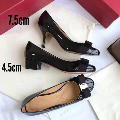 

2020 Summer New Designer High Heels Shoes Women Pumps Brand Patent Leather Round Top Ladies Luxury Fashion Party Sandals Shoes