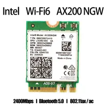 Wireless 2400Mbps WiFi 6 Intel AX200 802.11ax/ac dual band 2.4Ghz/5Ghz M.2 Bluetooth 5.1Wifi network card notebook adapter