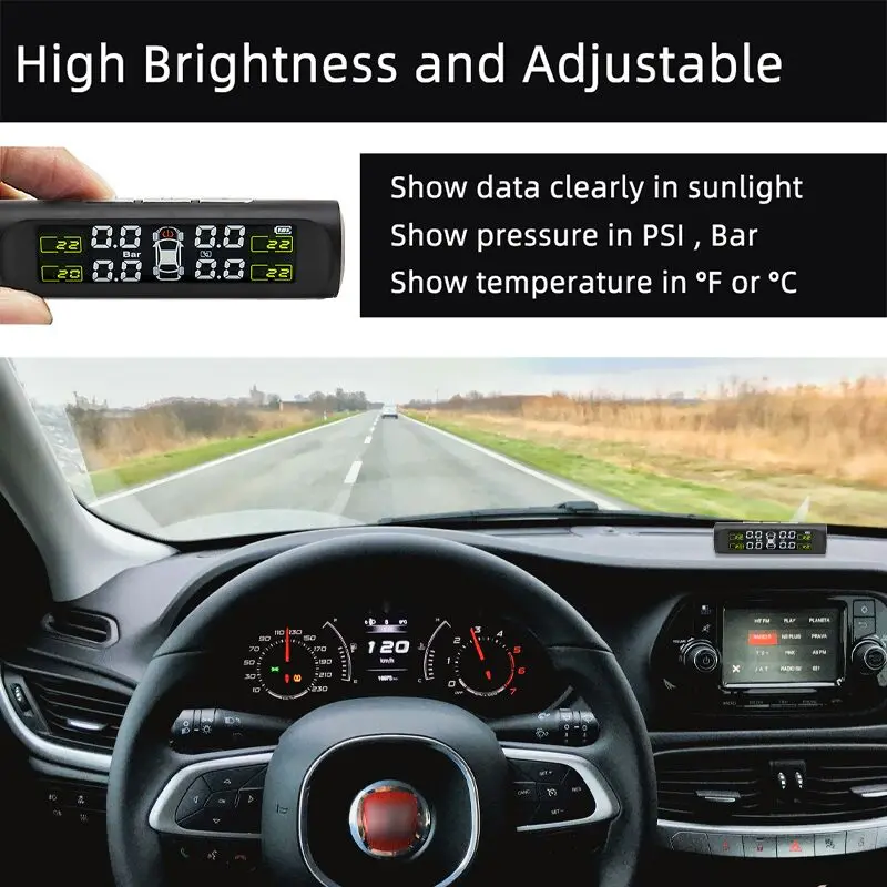 Система контроля давления в шинах TPMS система высокая яркость цветной дисплей
