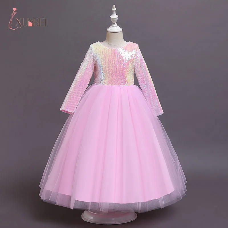 

5-14Years Summer Girl Dress For Kids Children Wedding Party Carnival Costume Unicorn Rainbow Princess Gown Flower Vestidos New