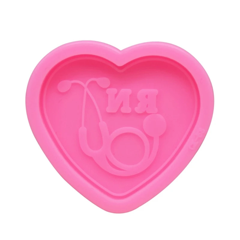 

Love Heart Keychain Epoxy Resin Mold Jewelry Pendants Silicone Mould DIY Crafts Decorations Ornaments Casting Tool