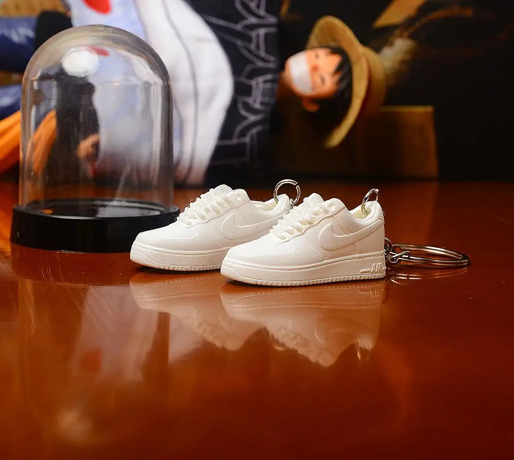 a pair w metal ring Дропшиппинг aj1 Chicago «не для перепродажи Красный» брелок в виде кроссовка Air Jordan 1 3D мини-кроссовки, запатентованный спортивный обувной брелок с кроссовком - Цвет: a pair w metal ring