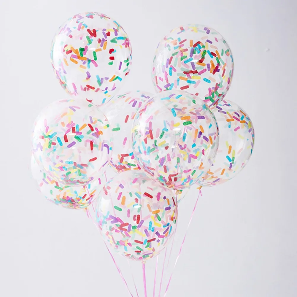 

12 Inch 2.8g Long Strip Paper Balloon Ice Cream Balloon Confetti Birthday Party Decoration Sequined Balloon