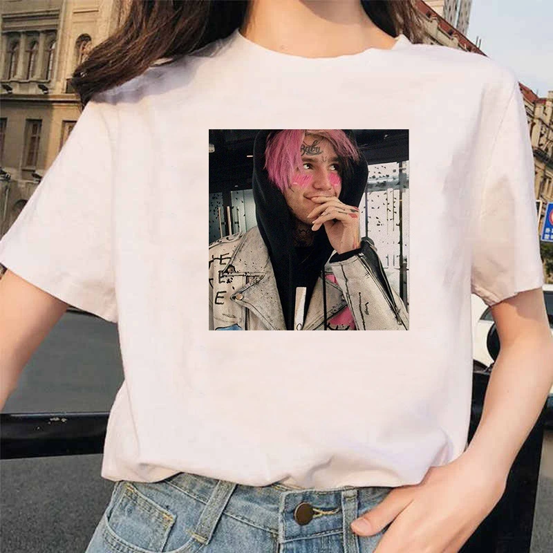 Рэппер Lil футболка с открытым носком рэп хип хоп LilPeep Girl Женская Футболка harajuku 90s Корейская Винтажная Футболка Tumblr футболка с рисунком Женская