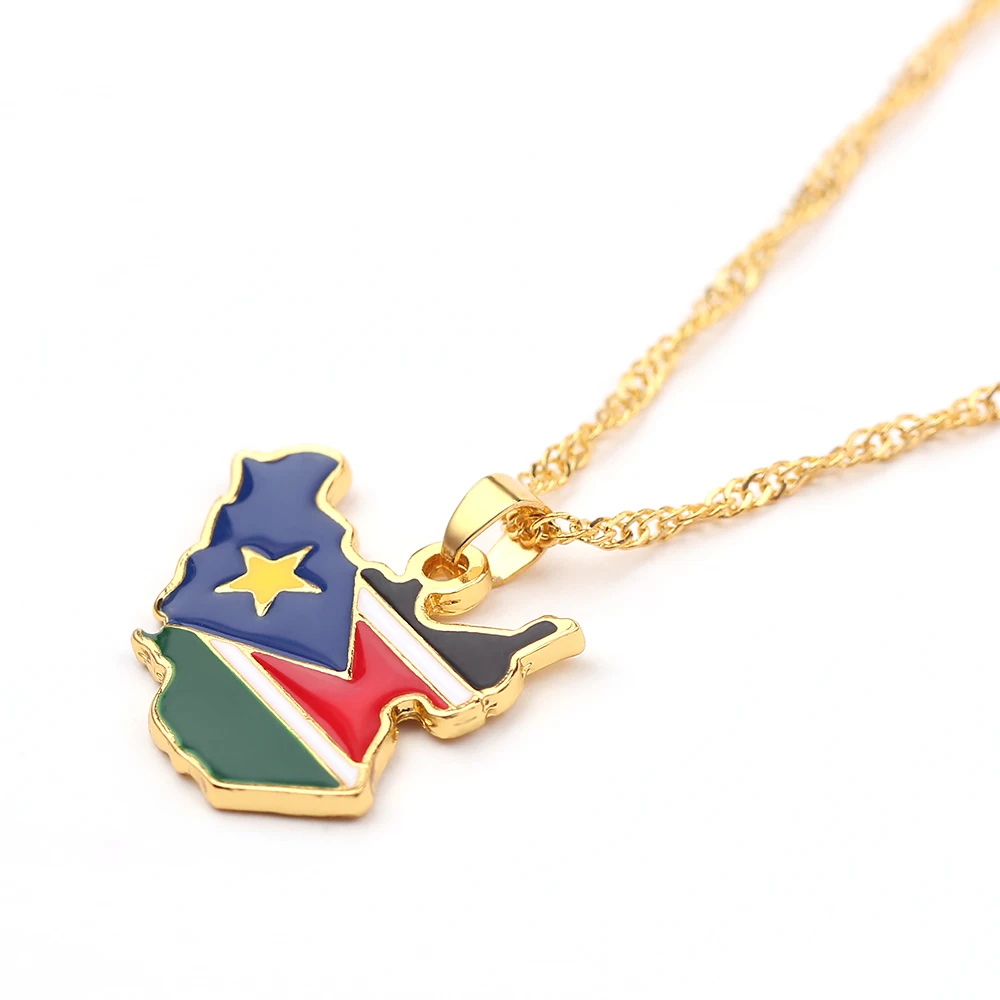 Карта Южного Судана стандартные ожерелья золотые ювелирные изделия