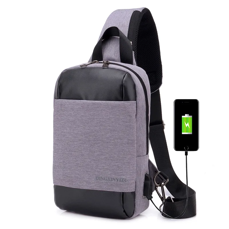 

2020 New Style Men Chest Bag Canvas Crossbody Bag Portable Travel Chest Bag