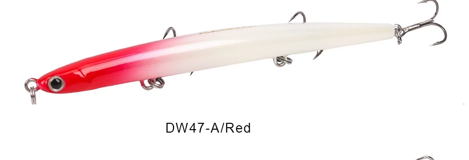 TSURINOYA DW47 морская приманка для рыбалки карандаш 12 г 110 мм тройные Крючки Тонущая жесткая приманка окунь искусственная Рыбная приманка вобблер