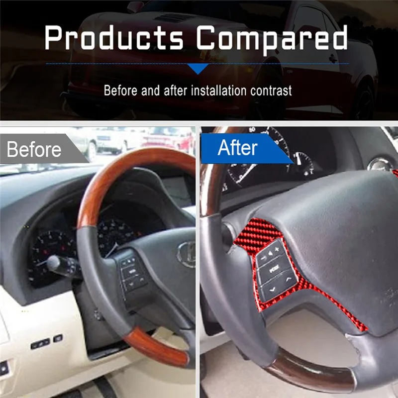 

Interior Decoration Carbon Fiber Stickers Steering Wheel Button Stickers for Lexus RX350 RX450h 2010-2012 Car Accessories