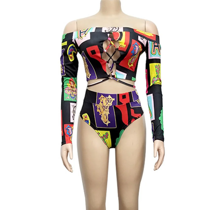 Модный короткий топ на шнуровке летний комплект из двух предметов сарафан