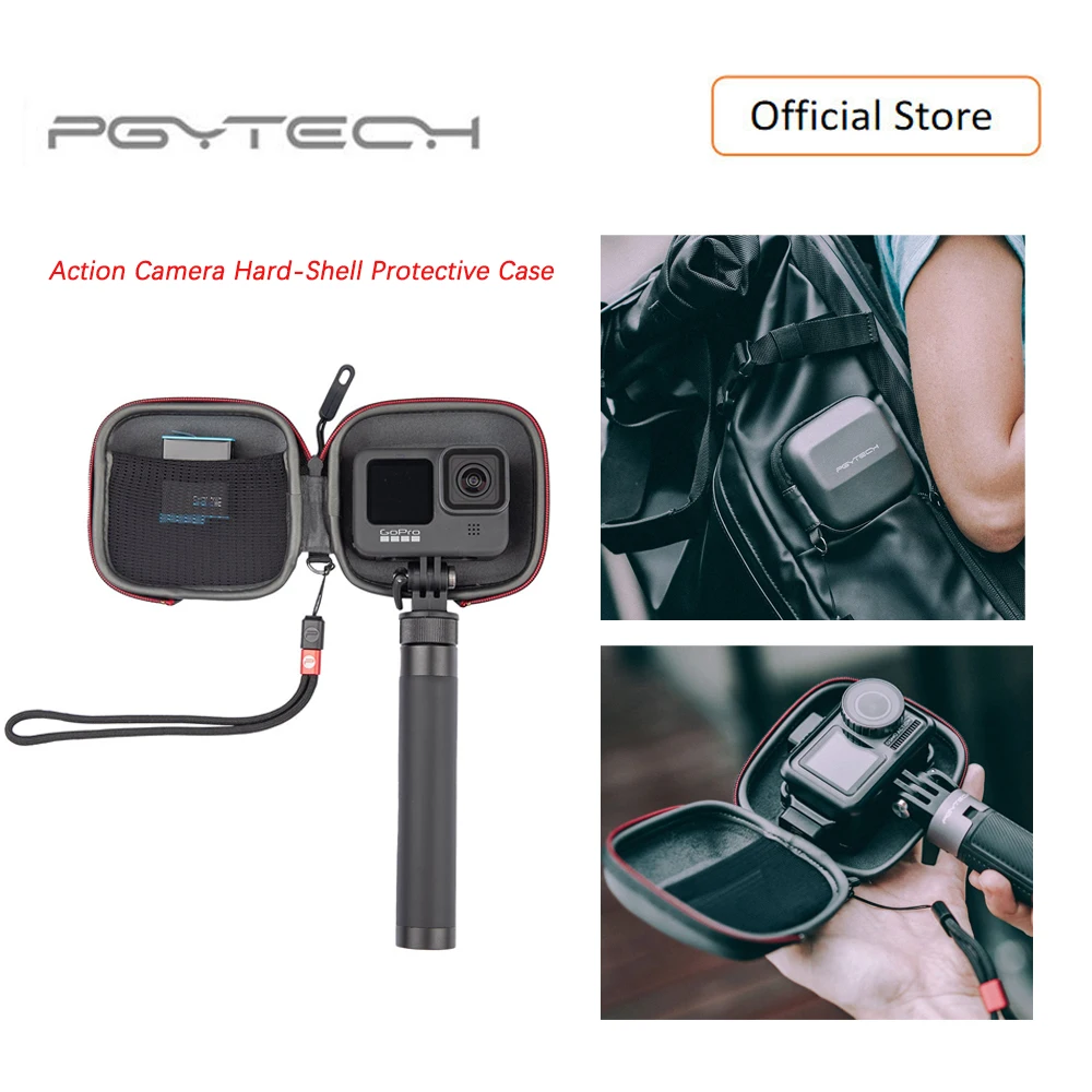 Câmera de Ação Case de Proteção de Casca Bolsa de Mão Estojo de Transporte para Gopro Pgytech Dura Gopro 8 Ação Osmo Xiaoyi 9 –