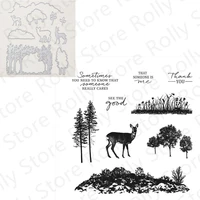 grassy grove metal cutting dies and clear stamps for scrapbooking paper card making decorative handcraft photo album 2022 new