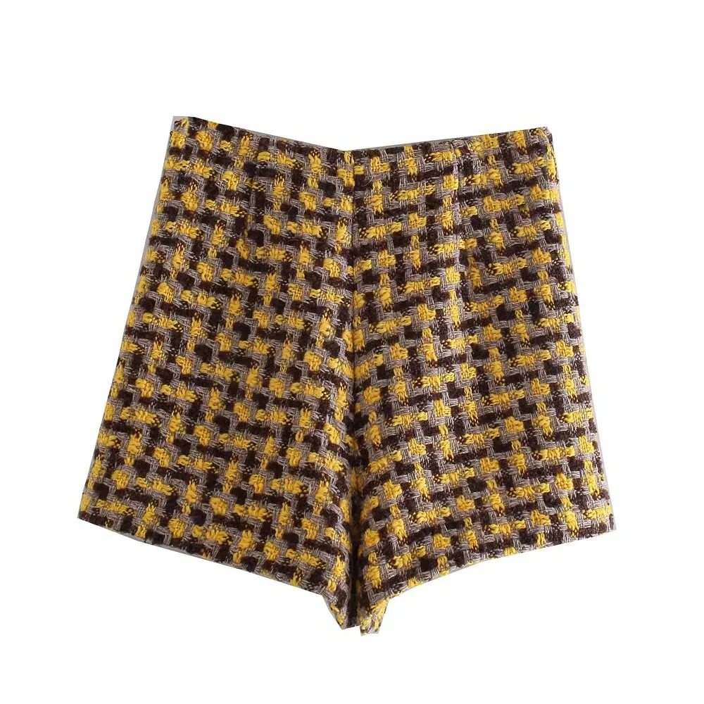 Женский твидовый комплект из двух предметов XEASY винтажный офисный двубортный