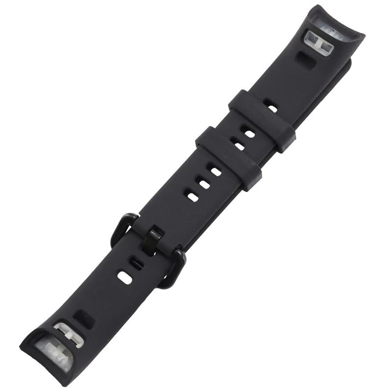 

Silicone Wrist Strap for Huawei Honor Band 4 Standard Version Smart Wristband Sport Bracelet Band(Black)