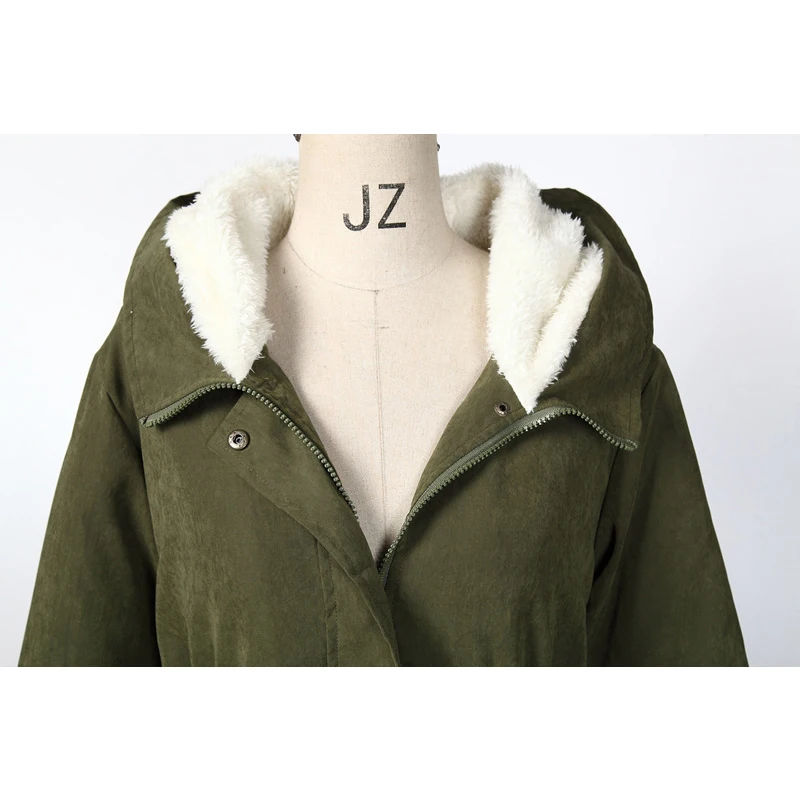 

2019 New Winter Women's Warm Faux Fur Jacket Cold Thick Long Cotton Coat Female Zipper Casual Loose Hooded Parkas Plus Size