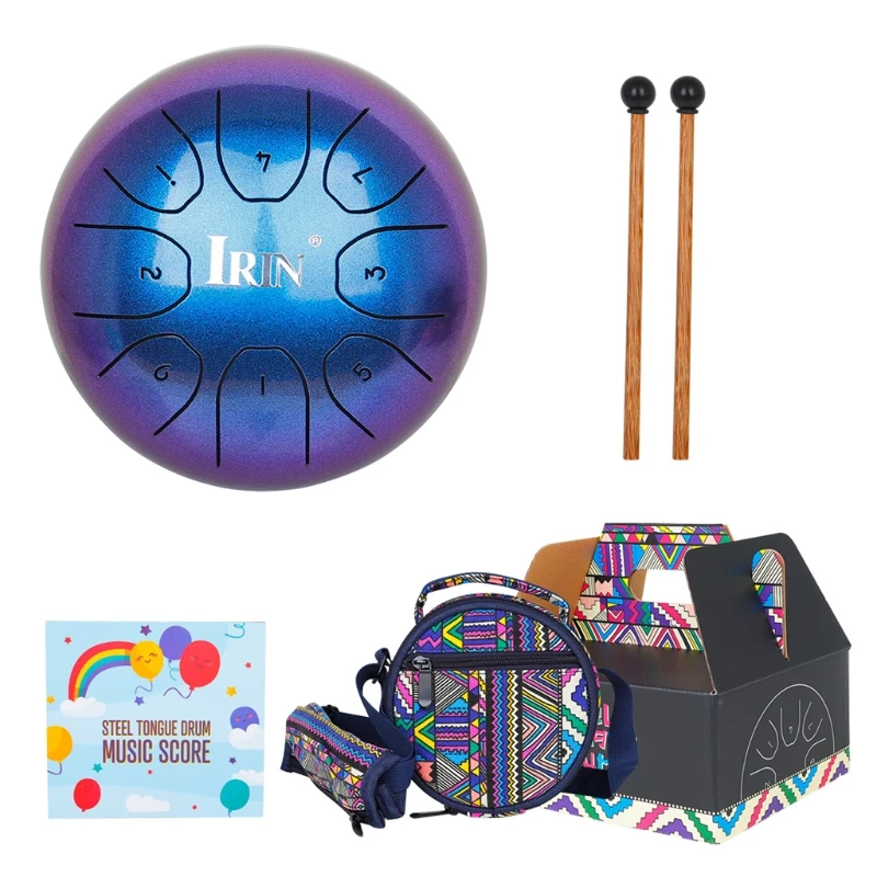 

5.5 Inch Drum Percussion Instrument Hand Pan Drum with Drum Mallets Carry Bag