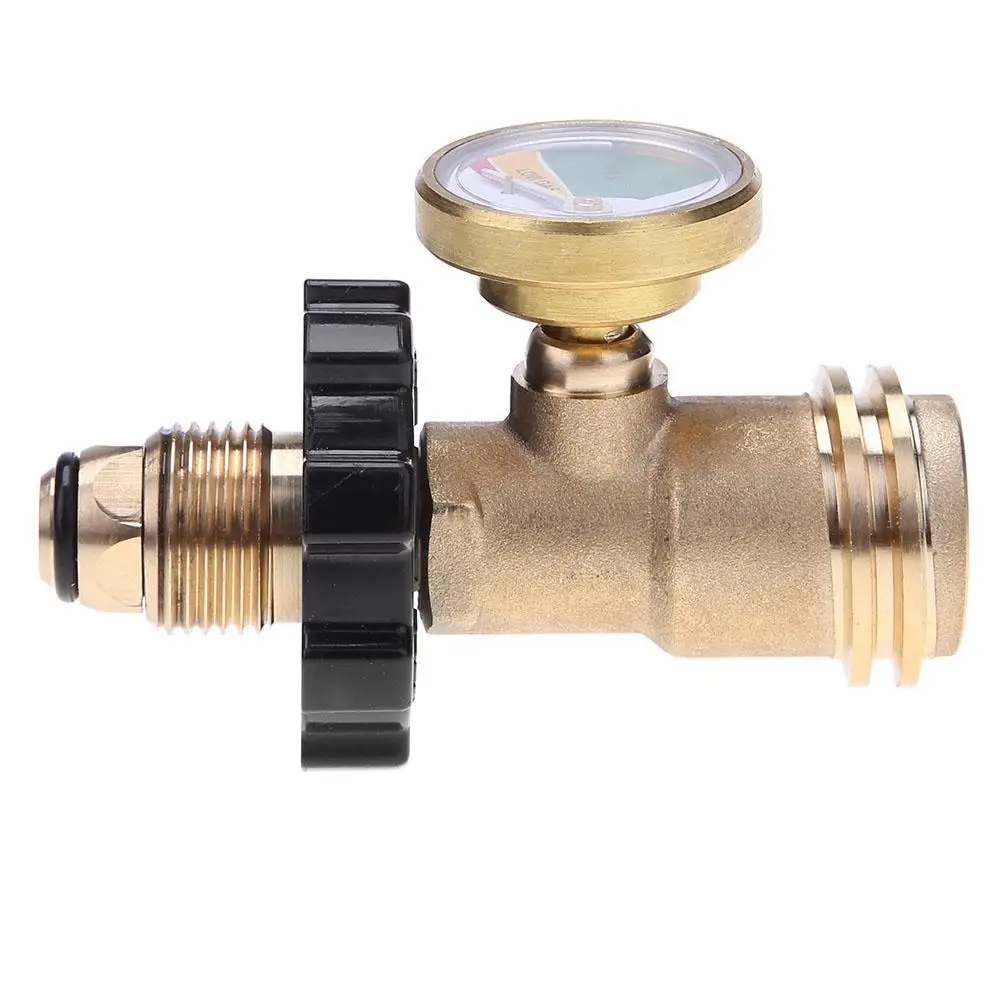 

POL Propane Gas Gauge Meter Tank Built-in Leak Detector Universal for QCC1 Pressure Gauges Propane Gas Gauge