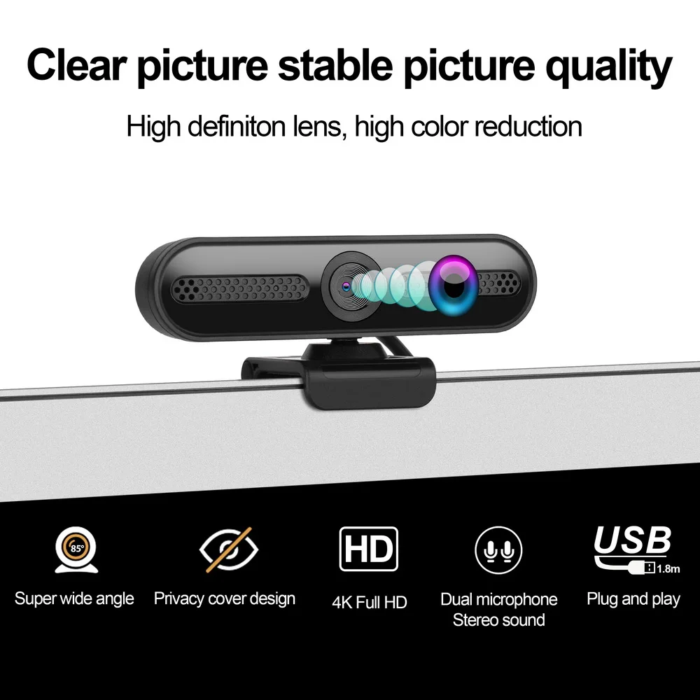 VizoLink W8D веб-камера Real 4K UHD 3840*2160P 800 Вт пикселей широкоугольная камера с 2